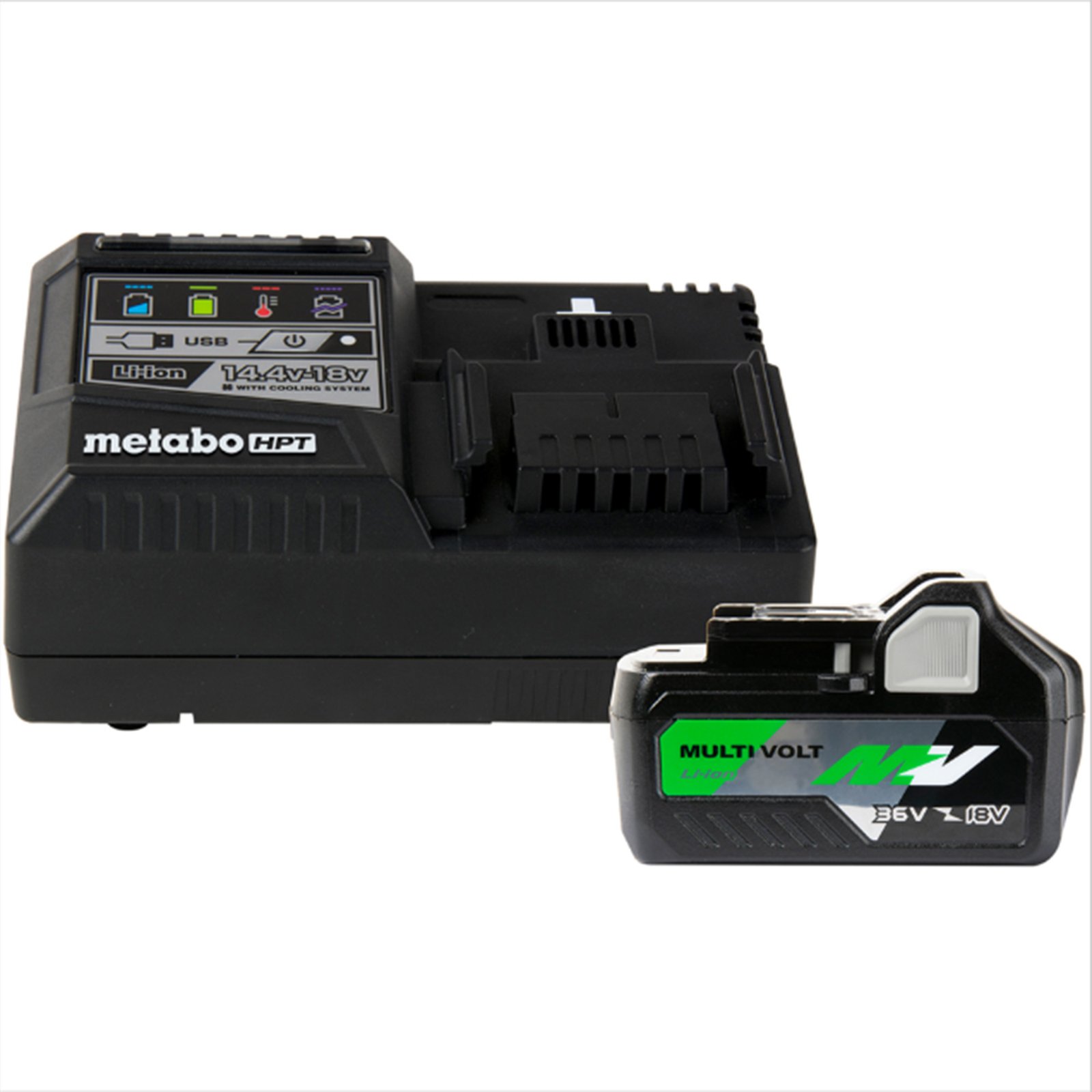 UC18YSL3QCY 36V/18V MultiVolt™ Lithium Ion Slide Battery and Charger Starter Kit | Metabo HPT UC18YSL3QCY