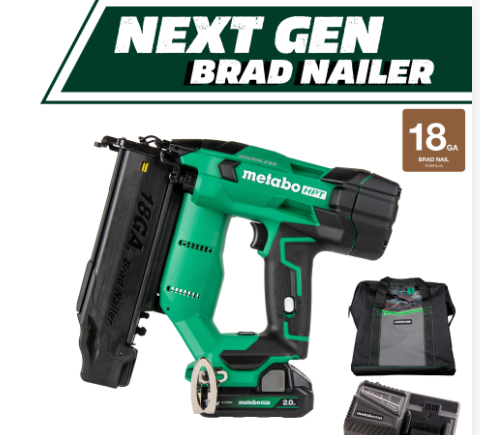 18V MultiVolt™ Brushless 18-Gauge Compact Brad Nailer (1x2.0Ah) | Metabo HPT NT1850DFT